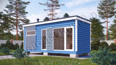 Мобильная баня Скандинавия–8